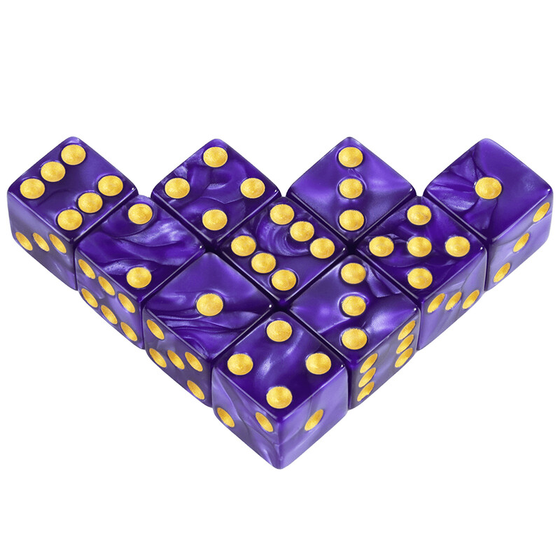 Kockice za igre 10 komada 16 mm kockica s kvadratnim kutovima, 6-strane kockice za DND RPG, društvene igre za zabavu i slobodno vrijeme