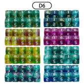 10 бр. 6-странни зарове Двуцветни полиедрични зарове Комплект D6 зарове Игра със зарове Игри с подаръци Комплекти зарове за настолни игри