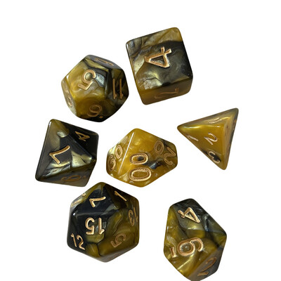 Набор от акрилни зарове с плътен кръгъл ръб и многогранни зарове, подходящи за ролеви игри Dungeon и Dragon Trailblazer (RPG)