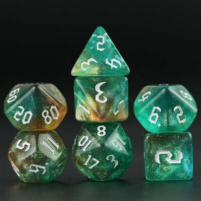 Iridescent Glitter RPG Polyhedral Dice Set za DND igru Dungeon and Dragons Table Board Igranje u rolama