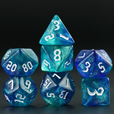 Iridescent Glitter RPG Polyhedral Dice Set za DND igru Dungeon and Dragons Table Board Igranje u rolama