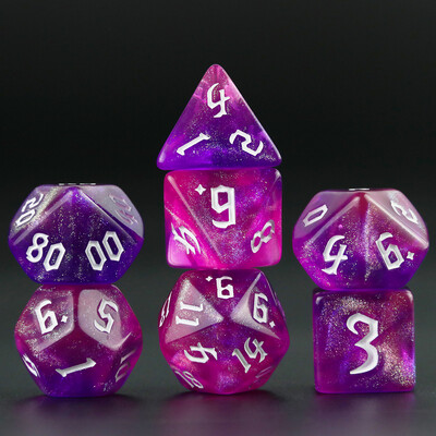 Iridescent Glitter RPG Polyhedral Dice Set za DND igru Dungeon and Dragons Table Board Igranje u rolama