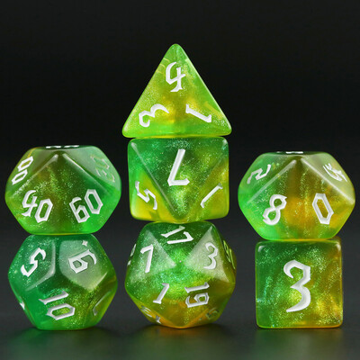 Iridescent Glitter RPG Polyhedral Dice Set za DND igru Dungeon and Dragons Table Board Igranje u rolama