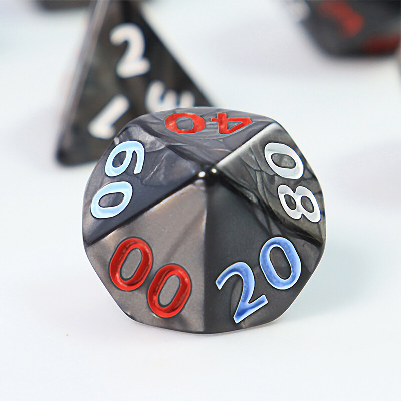 Set kockica s više strana od 7 komada D4 D6 D8 D10 D12 D20 Set zabavnih kockica za društvene igre
