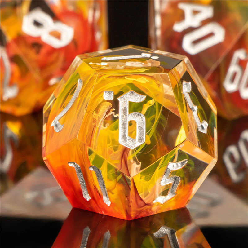 DND „Sharp Edge“ kauliukų rinkinys „D&D“, „Resin Sharp Edge“ daugiakampis požemis ir drakonas RPG vaidmenų žaidimas D ir D kauliukais D20 D12 D10 D8 D6 D4