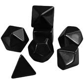 7 бр. Многостенни празни зарове Комплект черно/бели акрилни зарове Направи си сам Настолни игри Аксесоари