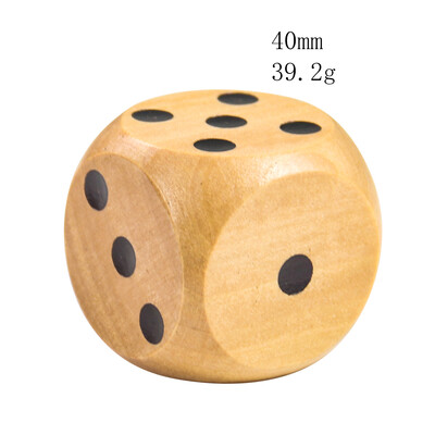 6 pusių medinių kauliukų vieta suaugusiems, žaidžiantiems žaidimus, baras, klubas, vakarėlis, stalo žaidimas TRPG suaugusiems 40 mm 50 mm 1 vnt.