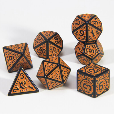 Polyhedral Dice Set 7pcs RPG igre Dice Table Game Blagdanski dar - kockice s graviranim teksturama