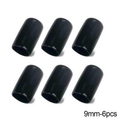 3PCS/6PCS Глава за билярдна щека Гумено защитно покритие Черна осмица Снукър Накрайник за билярдна щека Влагоустойчива капачка Консумативи за билярд