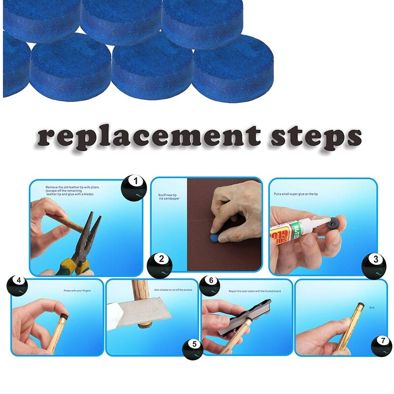 50 kom Nastavci za štapove za bilijar Nastavci za štapove za biljar Glava štapa za biljar Pribor za biljar 9MM / 10MM / 12MM / 13MM