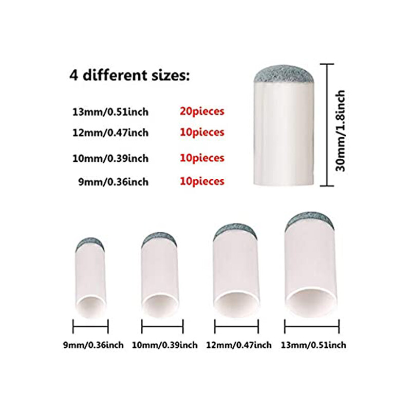 10 buc./lot Vârf de înlocuire de biliard pentru Vârful autocolant pentru tije de reparare a tacului