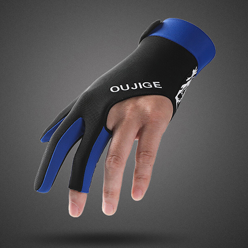 Rukavica za bilijar Lijeva rukavica za tri prsta Biljarska rukavica Neklizajuće naljepnice Elastičnost Rukavice za treniranje biljara Dodaci