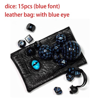 Poludie DND Set de zaruri 15 bucăți poliedric pentru jocuri de masă D&D RPG D3 D4 D5 D6 D7 D8 D10 D% D12 D16 D20 D24 D30 D60 D100