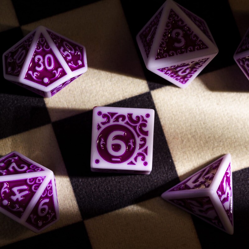 D&D kockice s novim uzorkom kockica za igru 7kom višebojnih D4-D20 poliedralnih kockica za društvene igre Dungeons and Dragons