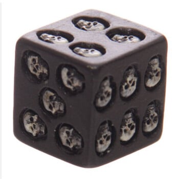 5 бр./компл. Halloween Skull Dice Декоративни черни черепни зарове на Halloween Party Death Table Game Toy Death Комплект от 5 18 мм