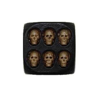 5 бр./компл. Halloween Skull Dice Декоративни черни черепни зарове на Halloween Party Death Table Game Toy Death Комплект от 5 18 мм