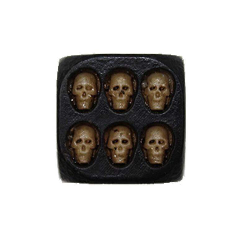 5 бр./компл. Halloween Skull Dice Декоративни черни черепни зарове на Halloween Party Death Table Game Toy Death Комплект от 5 18 мм