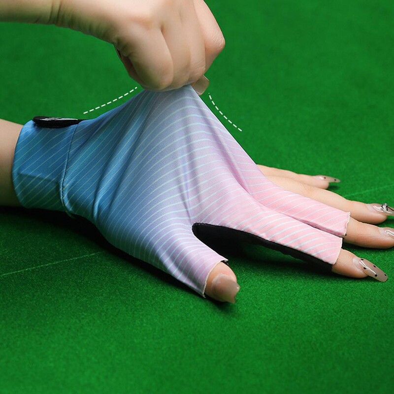 1kom rukavica za biljar S otvorenim prstima Snooker rukavica za biljar Neklizajuće naljepnice Elastičnost Rukavice za treniranje biljara Dodaci