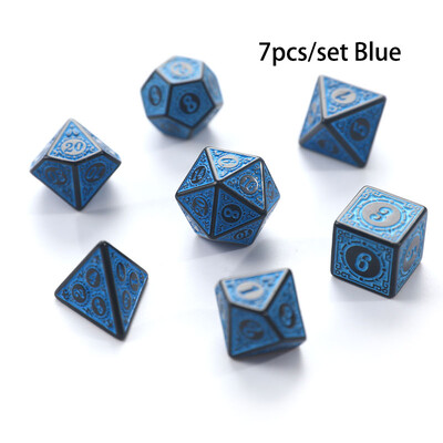 7Pcs/set Polyhedral Dices Multi-side Dice Set for Board Games Висококачествен набор от зарове Развлечение Аксесоари за настолни игри