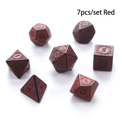 7Pcs/set Polyhedral Dices Multi-side Dice Set for Board Games Висококачествен набор от зарове Развлечение Аксесоари за настолни игри