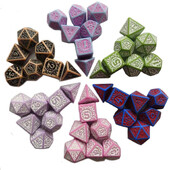 7 бр./компл. DND RPG Game Dice Polyhedral Dice Role Playing Game Number Dice Table Board Game Digital Dice D4 D6 D8 D10 D% D12 D20
