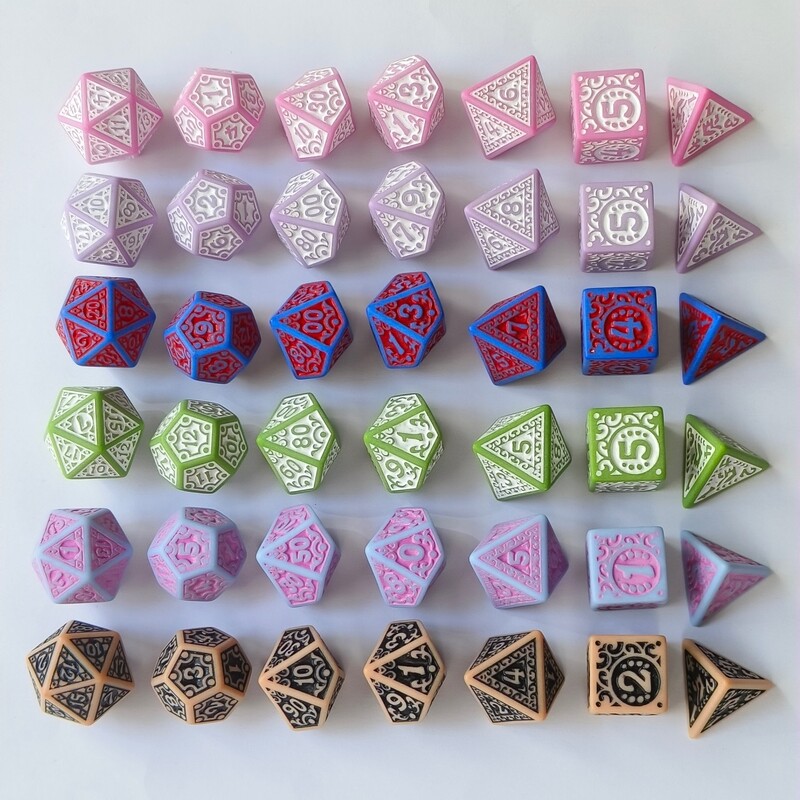 7 бр./компл. DND RPG Game Dice Polyhedral Dice Role Playing Game Number Dice Table Board Game Digital Dice D4 D6 D8 D10 D% D12 D20