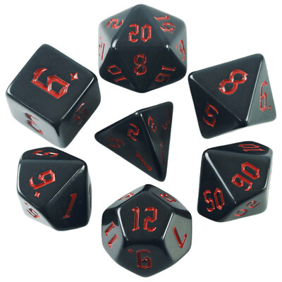Polyhedral Opaque Dice Set za DND igranje stolnih igara na stolu