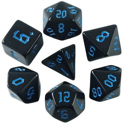 Polyhedral Opaque Dice Set za DND igranje stolnih igara na stolu