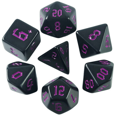 Polyhedral Opaque Dice Set za DND igranje stolnih igara na stolu