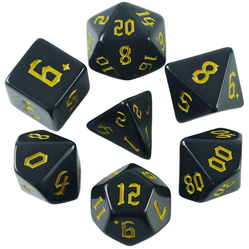 Polyhedral Opaque Dice Set za DND igranje stolnih igara na stolu