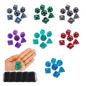 Mini Dice DND Dice D4 D6 D8 D10 D12 D20 Faces And Gestures Dice For TRPG Dungeon Dragon Миниатюрни фигурки Игра със зарове
