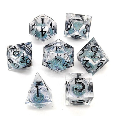 7PCS/Set Halloween Style Polyhedral Crystal Longan Dice Resin Dragon Eye Dice Set Game Home Ornaments Tarot Game Party Igračke