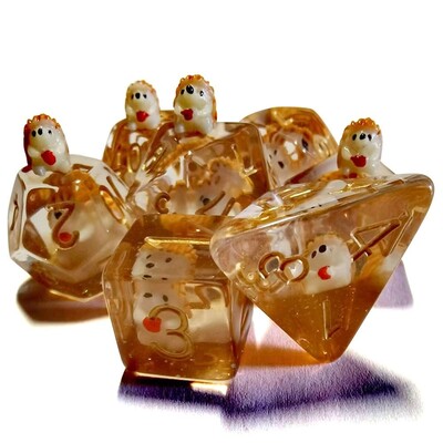 7PCS/Set Halloween Style Polyhedral Crystal Longan Dice Resin Dragon Eye Dice Set Game Home Ornaments Tarot Game Party Igračke