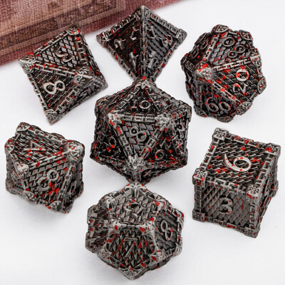 DND Set metalnih kockica Plava ljubičasta Zmajeva ljestvica Krv D&D kockice Dungeon and Dragon Role Playing Game Polyhedral Dice RPG D and D Dice