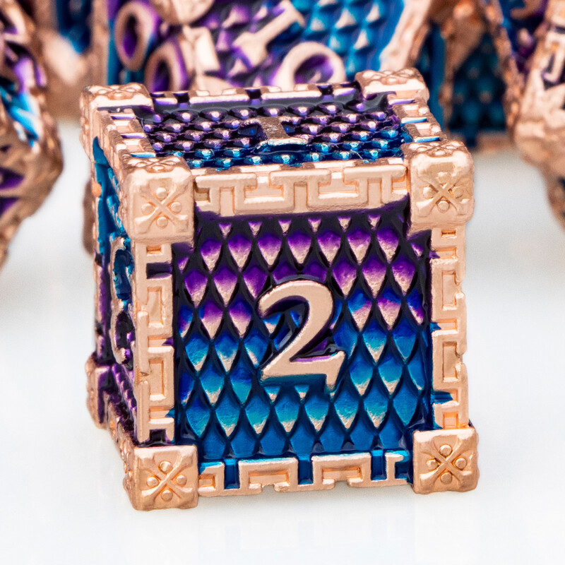 DND Set metalnih kockica Plava ljubičasta Zmajeva ljestvica Krv D&D kockice Dungeon and Dragon Role Playing Game Polyhedral Dice RPG D and D Dice