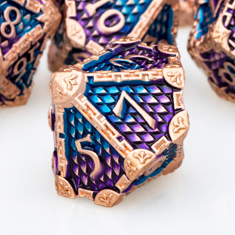 DND Set metalnih kockica Plava ljubičasta Zmajeva ljestvica Krv D&D kockice Dungeon and Dragon Role Playing Game Polyhedral Dice RPG D and D Dice