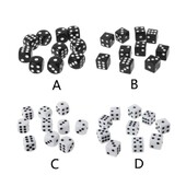 Digitaalsed numbrikuubikud lastele, 6 küljega, D6 näod, ümmargune Coener, harivad isetegemise lauamängud, 16 mm, 10 tk