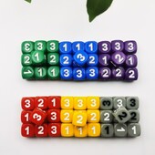 10pc/lot D6 set kockica 6 lica 123 kockice za stolnu igru 14mm arilne kockice D6 okruglog ruba jednobojne