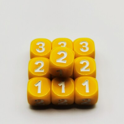 10pc/lot D6 set kockica 6 lica 123 kockice za stolnu igru 14mm arilne kockice D6 okruglog ruba jednobojne