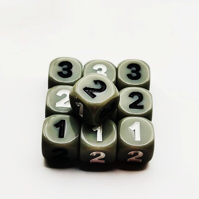 10pc/lot D6 set kockica 6 lica 123 kockice za stolnu igru 14mm arilne kockice D6 okruglog ruba jednobojne