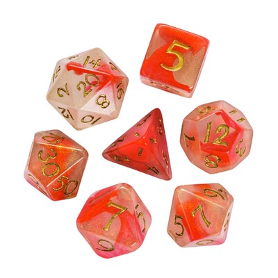 Cusdie dvobojne DND kockice 7 D&D kockica sa svjetlucavim smolama D4 D6 D8 D10 D% D12 D20 Komplet poliedralnih kockica za društvene igre uloga