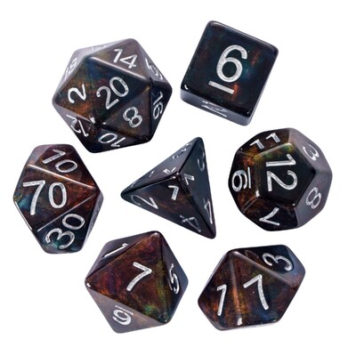 Cusdie dvobojne DND kockice 7 D&D kockica sa svjetlucavim smolama D4 D6 D8 D10 D% D12 D20 Komplet poliedralnih kockica za društvene igre uloga