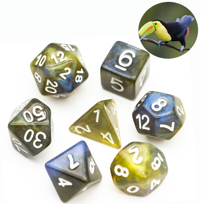 Cusdie dvobojne DND kockice 7 D&D kockica sa svjetlucavim smolama D4 D6 D8 D10 D% D12 D20 Komplet poliedralnih kockica za društvene igre uloga