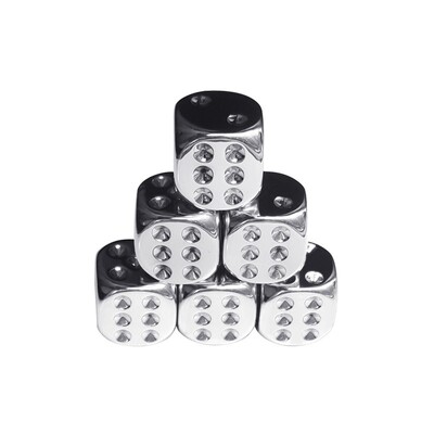 6 kom/set galvanizirane zlatne i srebrne kockice sa zaobljenim uglovima i akrilnim šipkama u boji, KTV sito