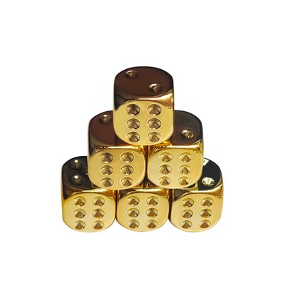 6 kom/set galvanizirane zlatne i srebrne kockice sa zaobljenim uglovima i akrilnim šipkama u boji, KTV sito