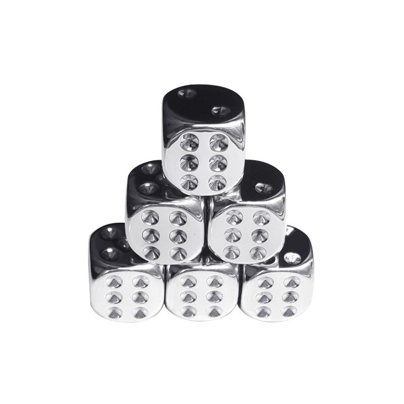 6 kom/set galvanizirane zlatne i srebrne kockice sa zaobljenim uglovima i akrilnim šipkama u boji, KTV sito