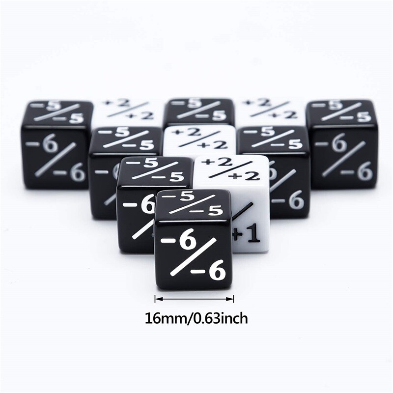 10/24 komada digitalnih kockica s kvadratnim kutom D6 zbrajanje oduzimanje + - brojevi matematički simboli nastavne kocke za čarobnu stolnu igru