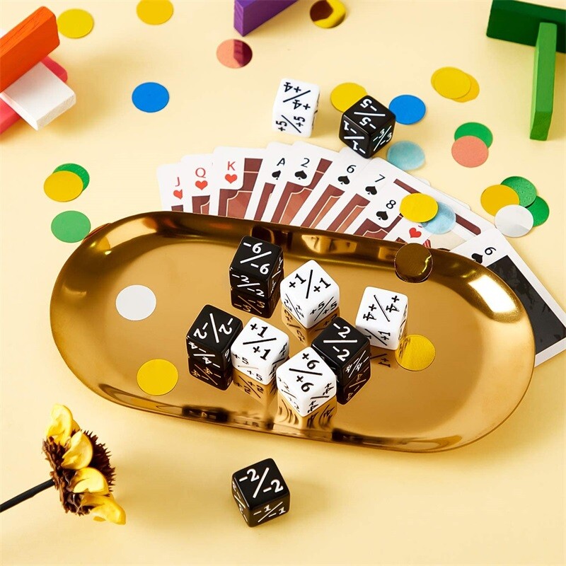 10/24 komada digitalnih kockica s kvadratnim kutom D6 zbrajanje oduzimanje + - brojevi matematički simboli nastavne kocke za čarobnu stolnu igru