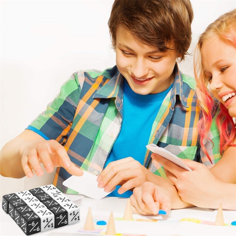 10/24 komada digitalnih kockica s kvadratnim kutom D6 zbrajanje oduzimanje + - brojevi matematički simboli nastavne kocke za čarobnu stolnu igru