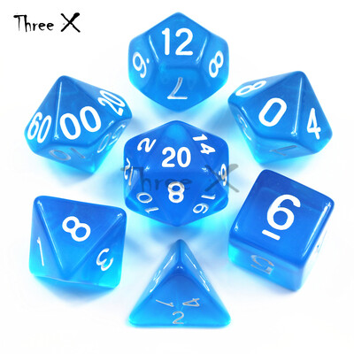 Jelly Effect 7pc DNDGame D4,d6,d8,d10,d12,d20 ružičaste prijenosne kockice, Rpg DNDGame društvena igra kao poklon